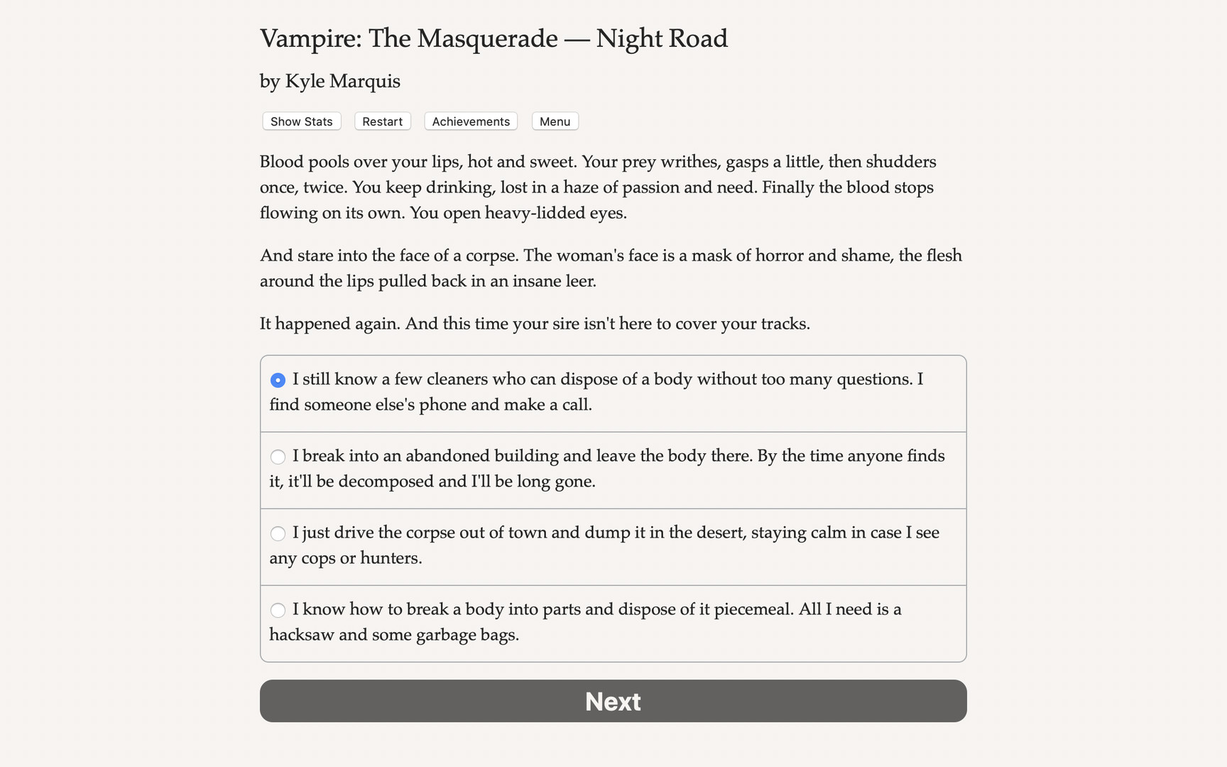 Vampire: The Masquerade — Night Road screenshot
