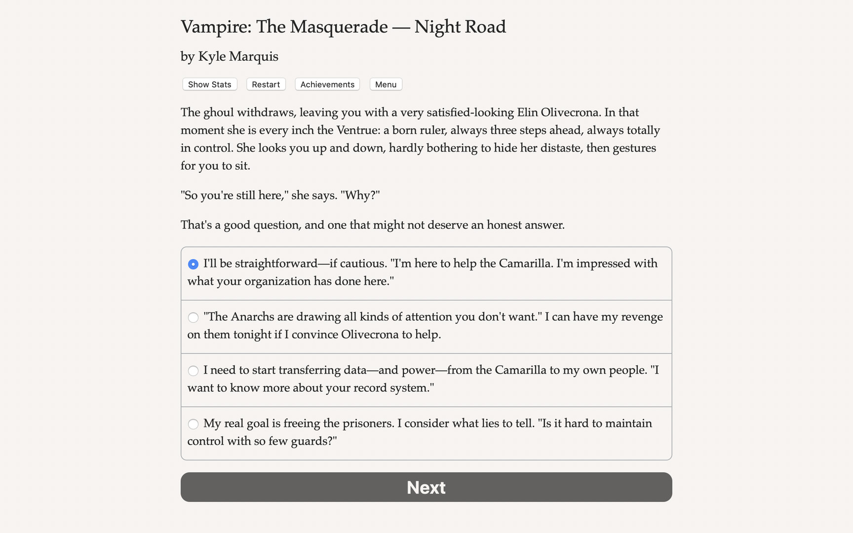 Vampire: The Masquerade — Night Road screenshot
