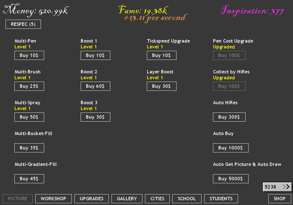 Artist Idle screenshot