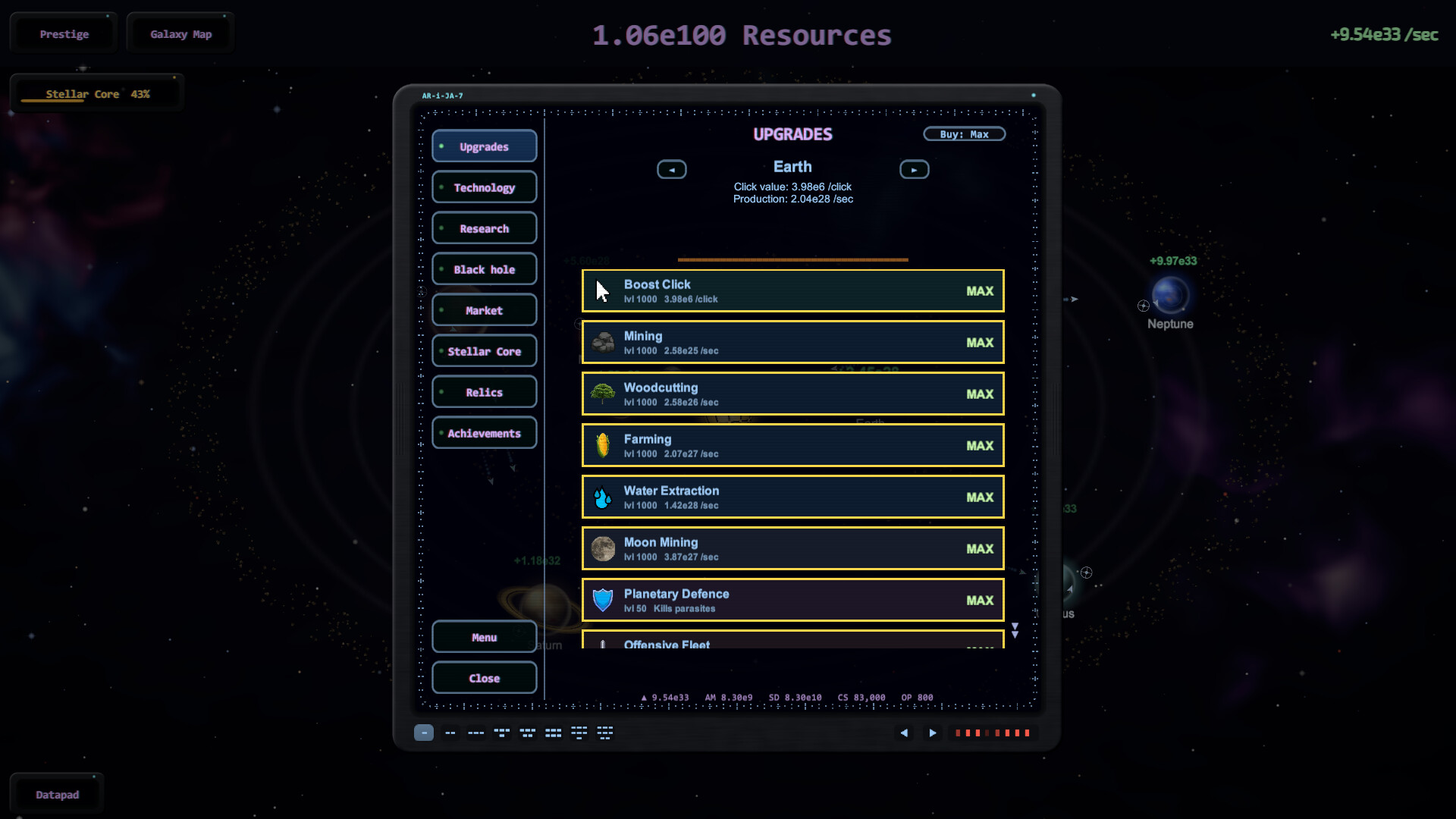 Space Civilization Clicker screenshot