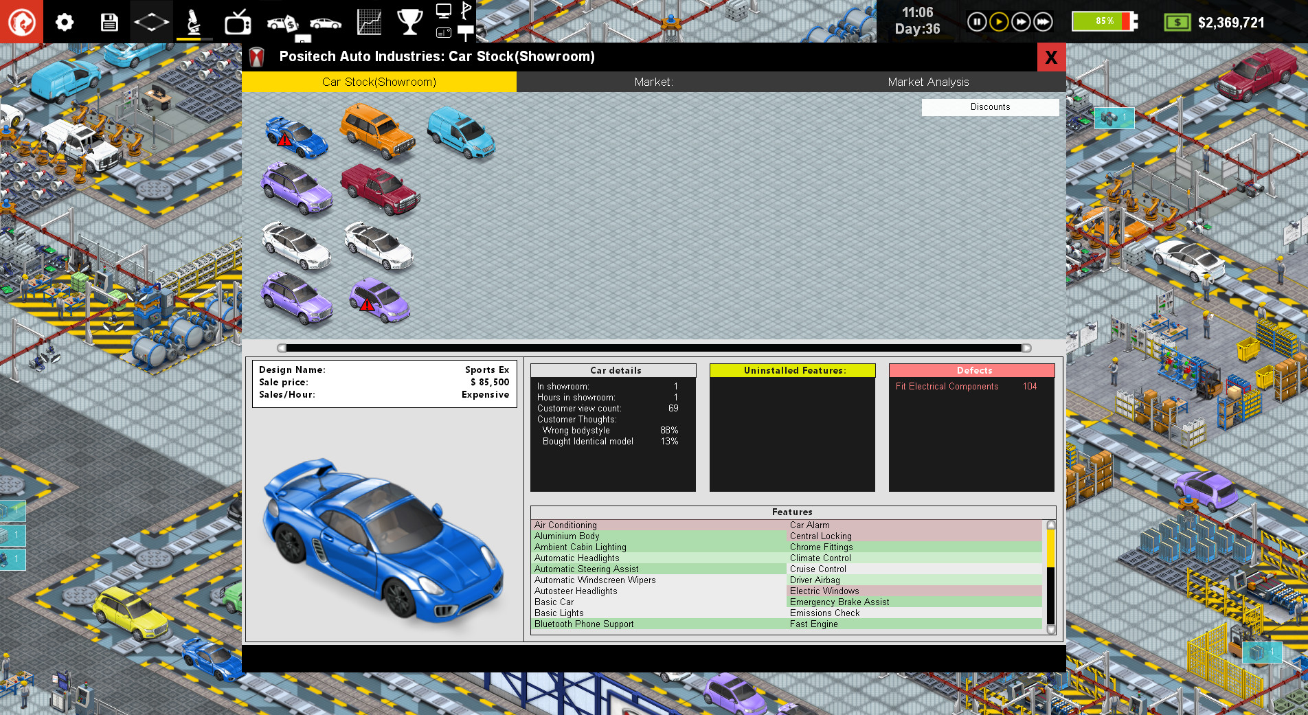 Production Line : Car factory simulation screenshot