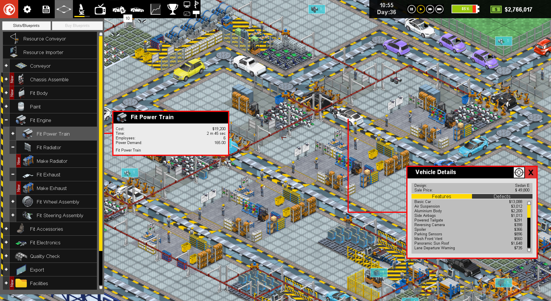 Production Line : Car factory simulation screenshot