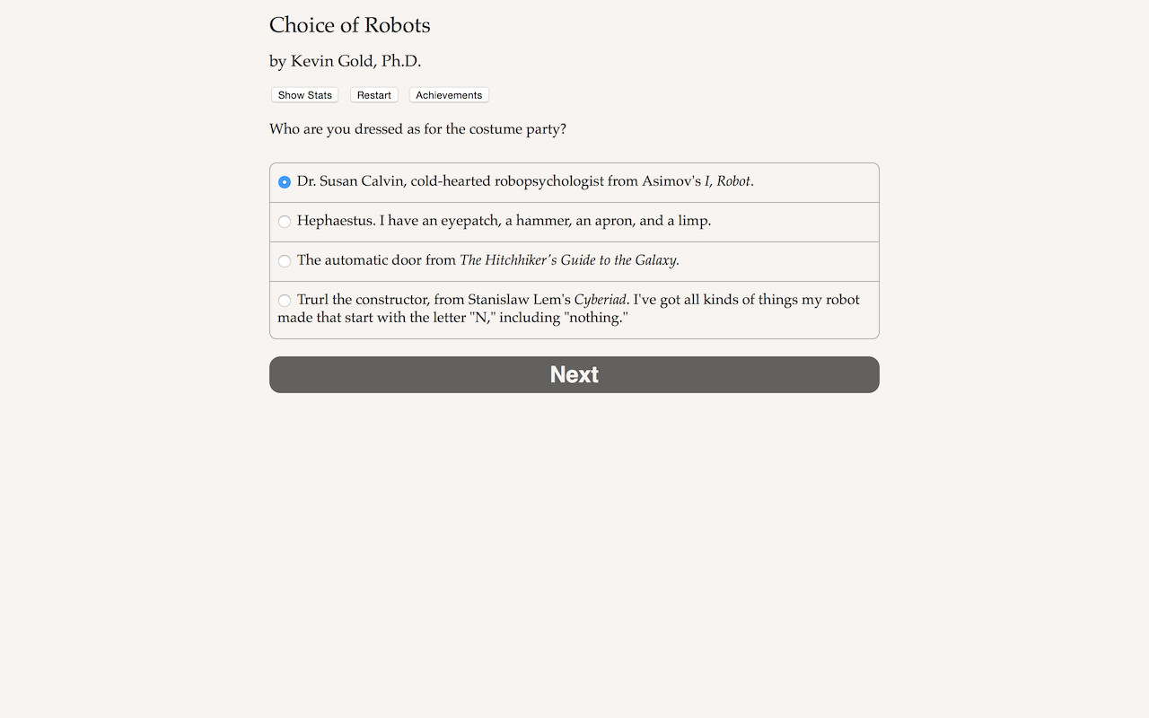 Choice of Robots screenshot